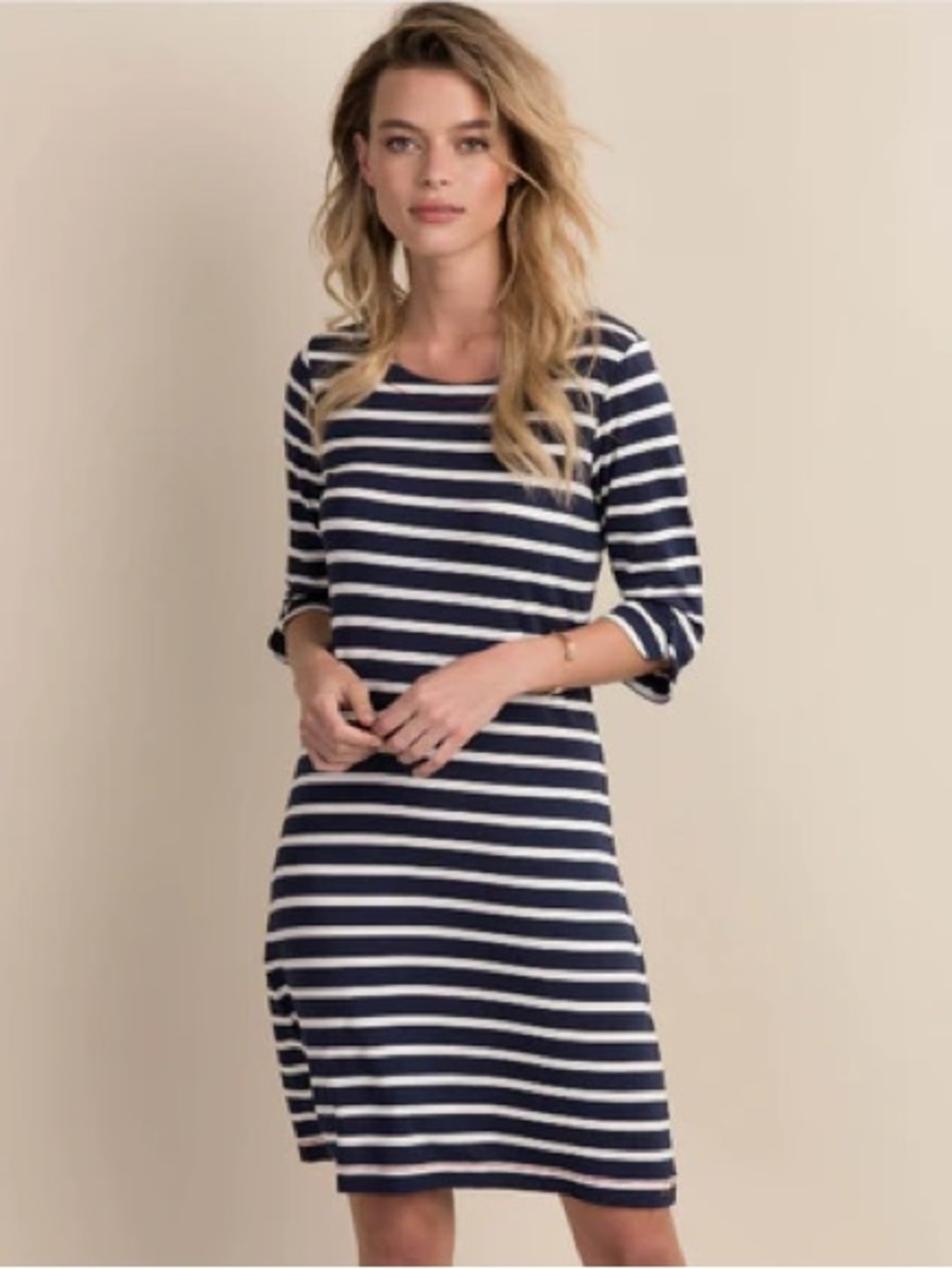 Vineyard Vines Navy and White Striped Shift Dress